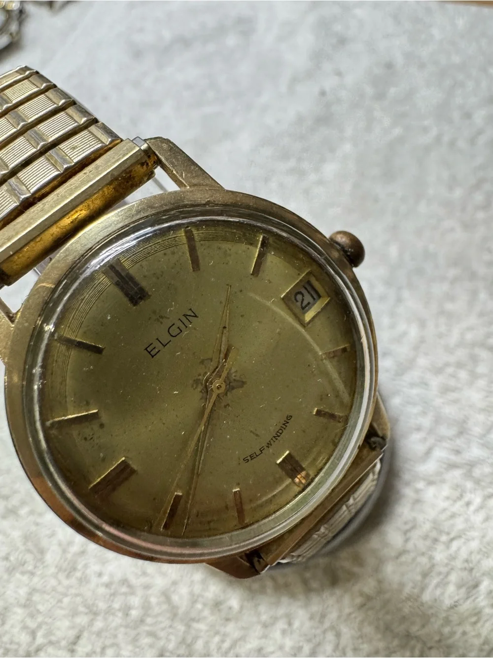 Elgin Gold-Tone Automatic Men's Watch with Date